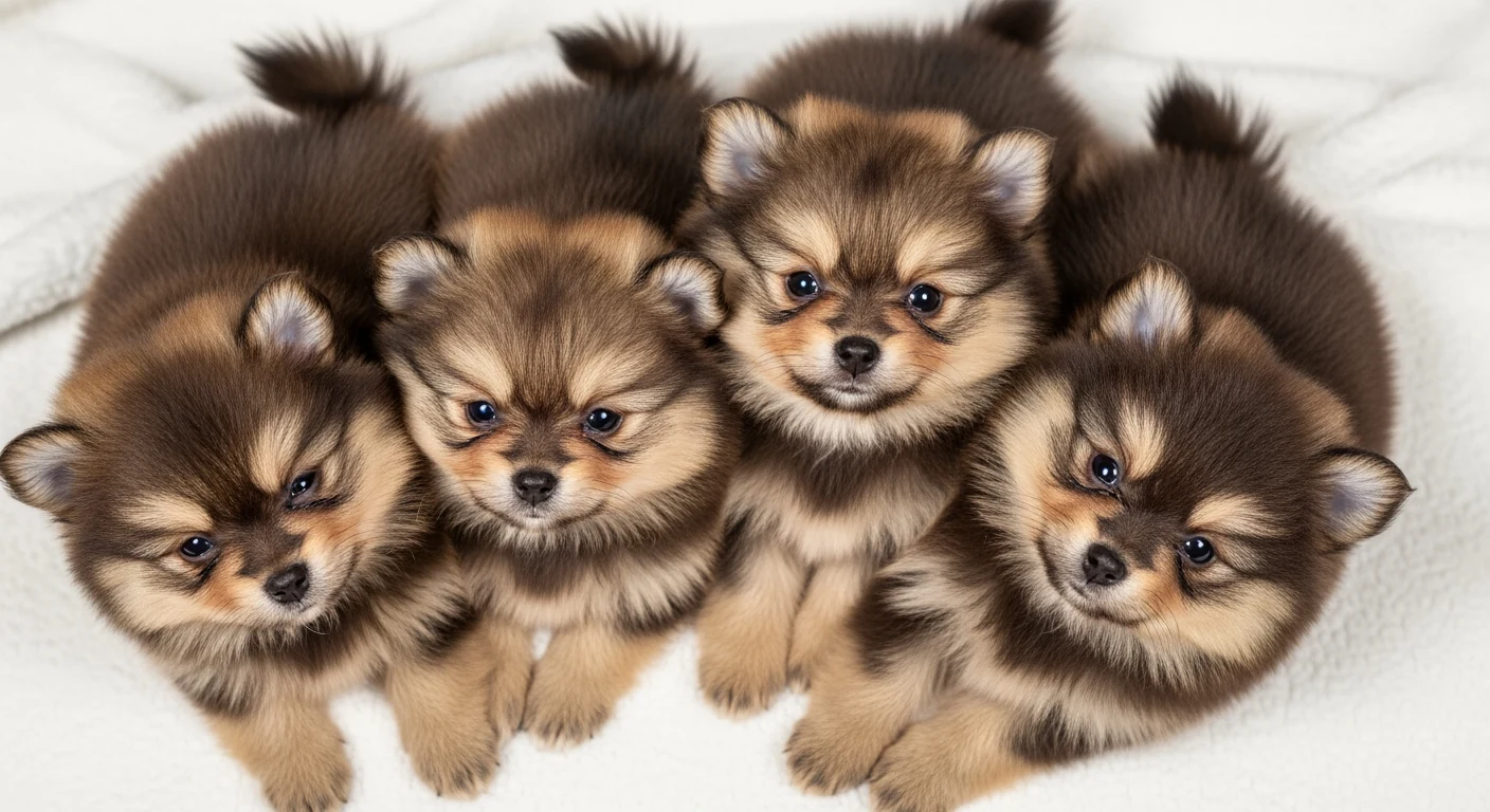 Portee de chiots Loulou de Pomeranie